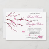 Cherry Blossom Bridal Shower-uitnodigingen Kaart (Voorkant)