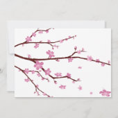 Cherry Blossom Bridal Shower-uitnodigingen Kaart (Achterkant)