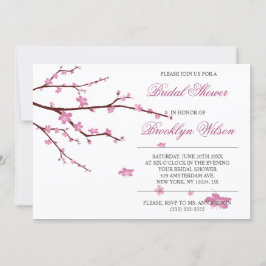 Cherry Blossom Bridal Shower-uitnodigingen Kaart