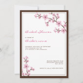 Cherry Blossom Bridal Shower-uitnodigingen Kaart (Voorkant)