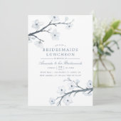 Cherry Blossom Bridesmaids Luncheon Uitnodiging (Staand voorkant)