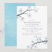 Cherry Blossom Bridesmaids Luncheon Uitnodiging (Voorkant / Achterkant)