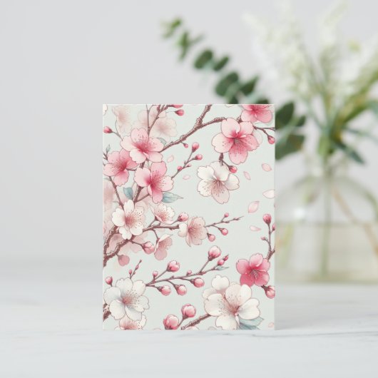 Cherry Blossom Briefkaart (Staand voorkant)