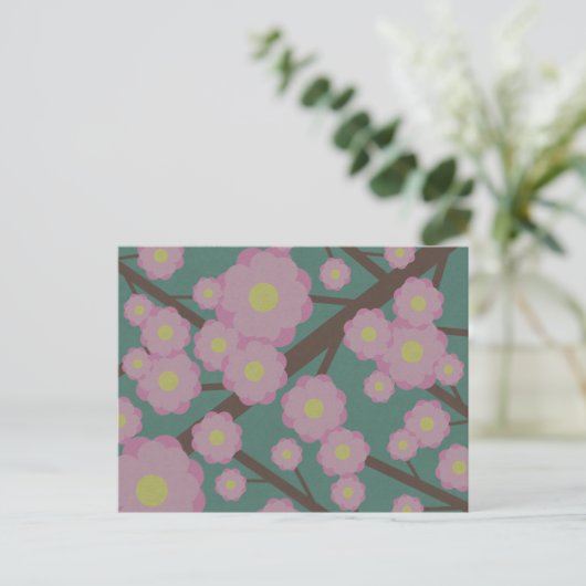 Cherry Blossom Briefkaart (Staand voorkant)
