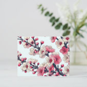 Cherry blossom briefkaart (Staand voorkant)