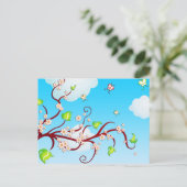 Cherry Blossom Briefkaart (Staand voorkant)