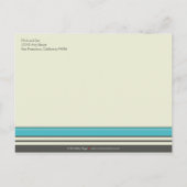 Cherry Blossom BRIEFKAART Save the Date (aqua) (Achterkant)