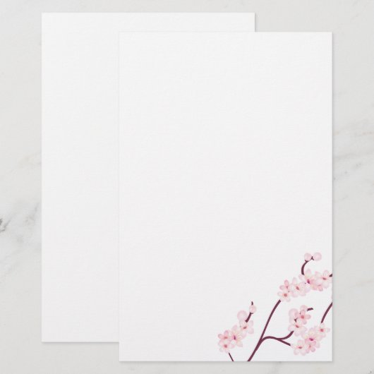 Cherry Blossom Briefpapier (Voorkant / Achterkant)
