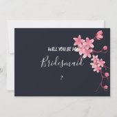 Cherry Blossom Bruidsmeisje Kaart (Voorkant)