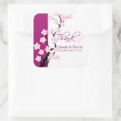Cherry Blossom | Bruiloft Dank u Sticker (Tas)