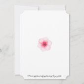 Cherry blossom bruiloft kaart (Achterkant)