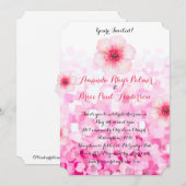 Cherry blossom bruiloft kaart (Voorkant / Achterkant)