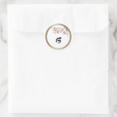 Cherry Blossom Bruiloft Monogram Sticker (Tas)