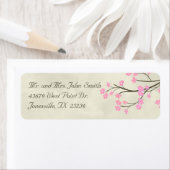 Cherry Blossom Bruiloft Retouradres Labels (Insitu)
