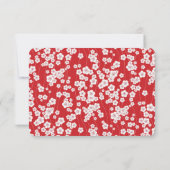 Cherry Blossom Bruiloft RSVP Kaartje (Achterkant)