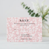 Cherry Blossom Bruiloft RSVP Kaartje (Staand voorkant)