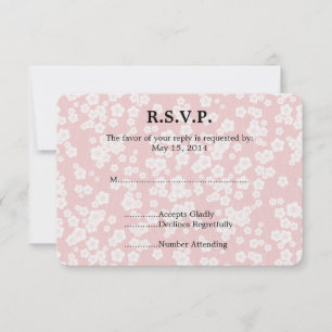 Cherry Blossom Bruiloft RSVP Kaartje