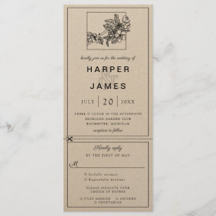 Cherry blossom bruiloft uitnodiging rsvp bijgevoeg