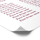 Cherry Blossom Bruiloft Zitting Grafiek Poster (Hoek)