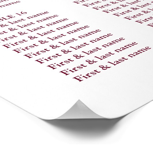 Cherry Blossom Bruiloft Zitting Grafiek Poster (Hoek)