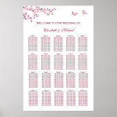 Cherry Blossom Bruiloft Zitting Grafiek Poster (Voorkant)