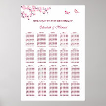 Cherry Blossom Bruiloft Zitting Grafiek