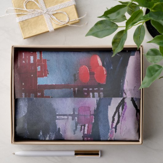 Cherry Blossom buiten de Pagoda Tissuepapier (Geschenk)