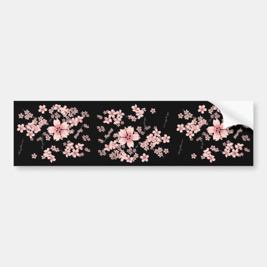 Cherry-blossom Bumpersticker (Voorkant)