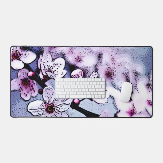 Cherry blossom bureaumat (Keyboard & Muis)
