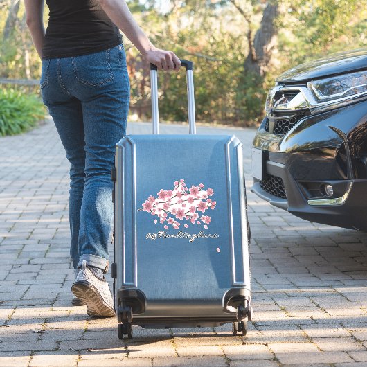 Cherry Blossom Business Name Script Car Decal Sticker (Koffer Insitu)