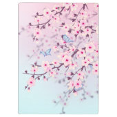 Cherry Blossom Butterflies Illustratief Klembord (Achterkant)
