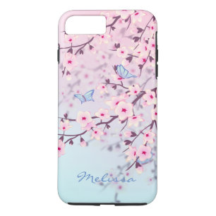 Cherry Blossom Butterflies Pastel Case-Mate iPhone Case