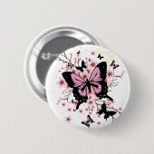 Cherry Blossom Butterflies Ronde Button 5,7 Cm (Voorkant /achterkant)