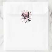 Cherry Blossom Butterflies  Ronde Sticker (Tas)