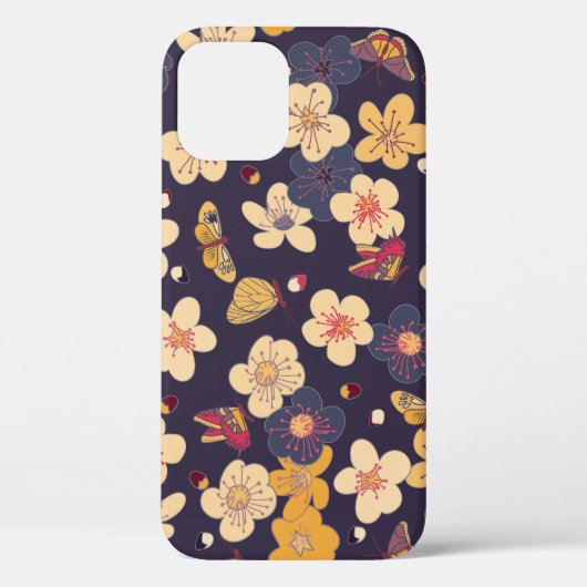 Cherry Blossom Butterfly Aziatische print Case-Mate iPhone Case (Achterkant)