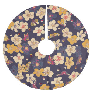 Cherry Blossom Butterfly Aziatische print Kerstboom Rok