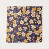 Cherry Blossom Butterfly Aziatische print Wandkleed (Voorkant (horizontaal))