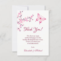 Cherry Blossom Butterfly | Baby shower Hartelijk d