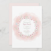 Cherry Blossom Butterfly Baby shower Uitnodiging (Voorkant / Achterkant)