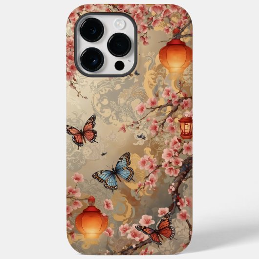 Cherry Blossom Butterfly Lantern Case-Mate iPhone Case (Achterkant)