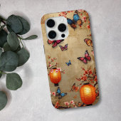 Cherry Blossom Butterfly Lantern Case-Mate iPhone Case