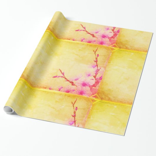 Cherry Blossom Cadeaupapier (Uitgerold)