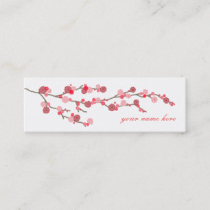 Cherry Blossom Calling Cards Contactkaartje