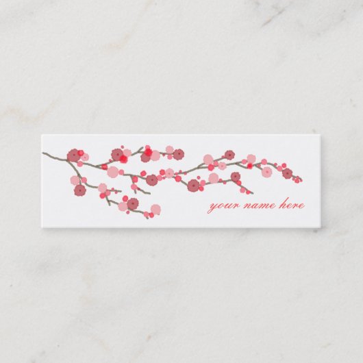 Cherry Blossom Calling Cards Contactkaartje (Voorkant)