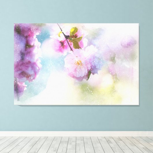 Cherry Blossom Canvas Afdruk (Insitu (Houten vloer))