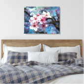 Cherry blossom canvas afdruk (Insitu (Slaapkamer))