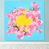 Cherry Blossom Canvas Afdruk (Insitu (Houten vloer))