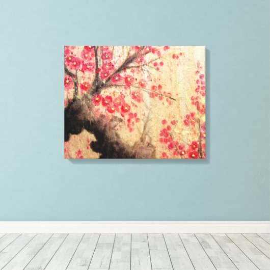 Cherry Blossom Canvas Afdruk (Insitu (Houten vloer))