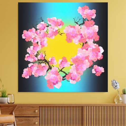 Cherry Blossom Canvas Print (Insitu (Woonkamer))