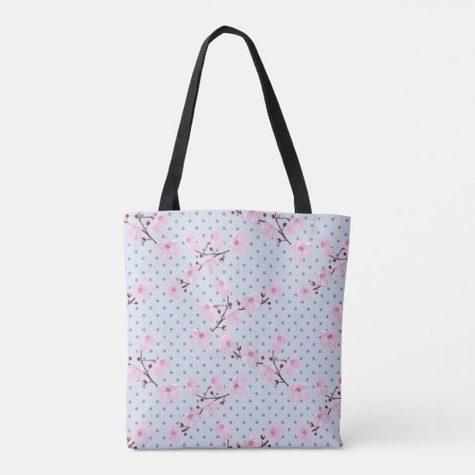 Cherry blossom Canvas tas (Achterkant)